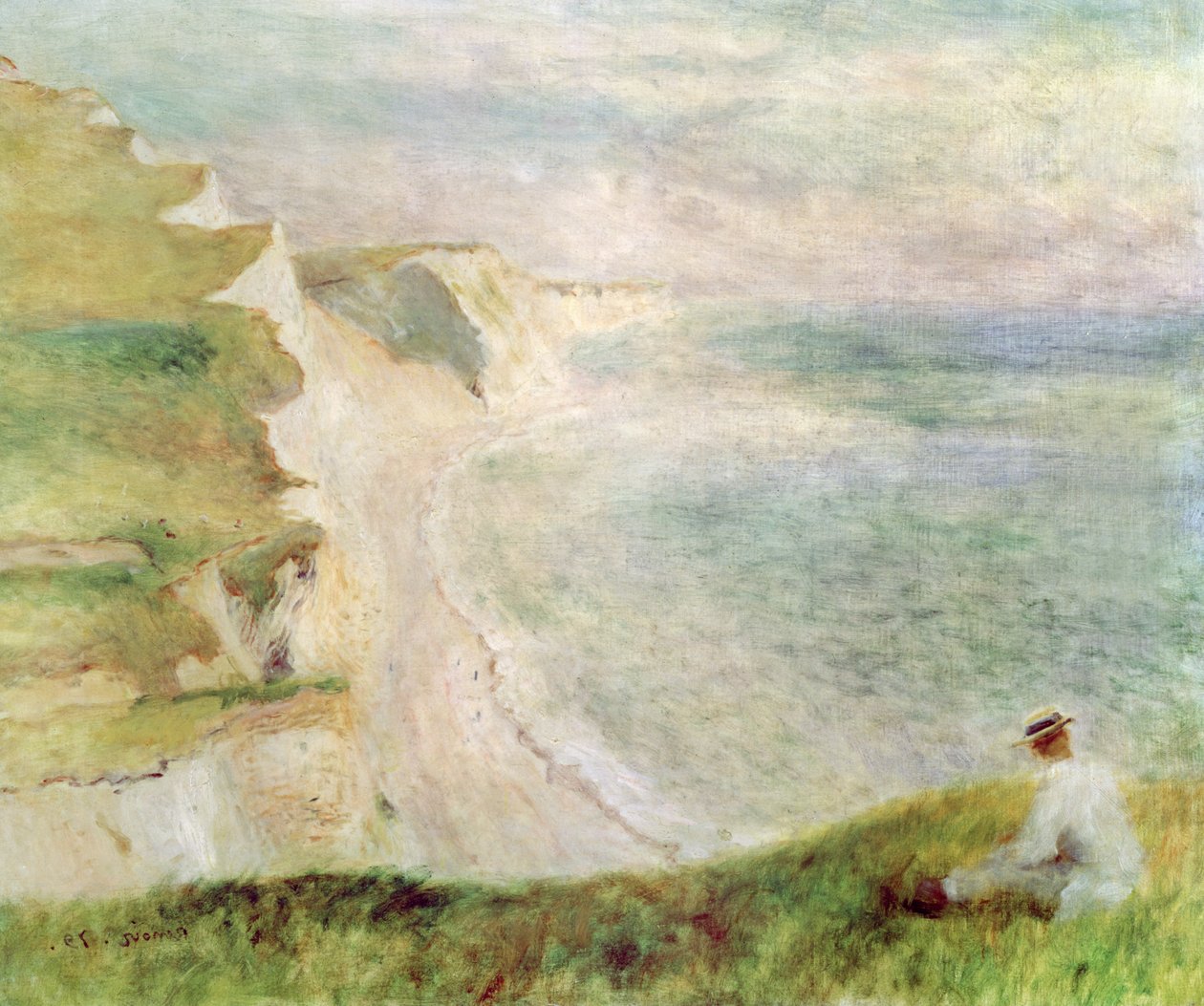 Acantilados en Pourville, 1879 de Pierre Auguste Renoir
