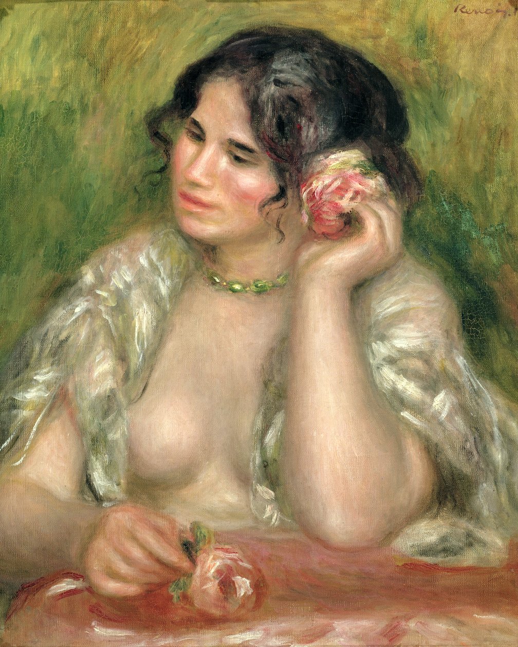 Gabrielle con una rosa de Pierre Auguste Renoir