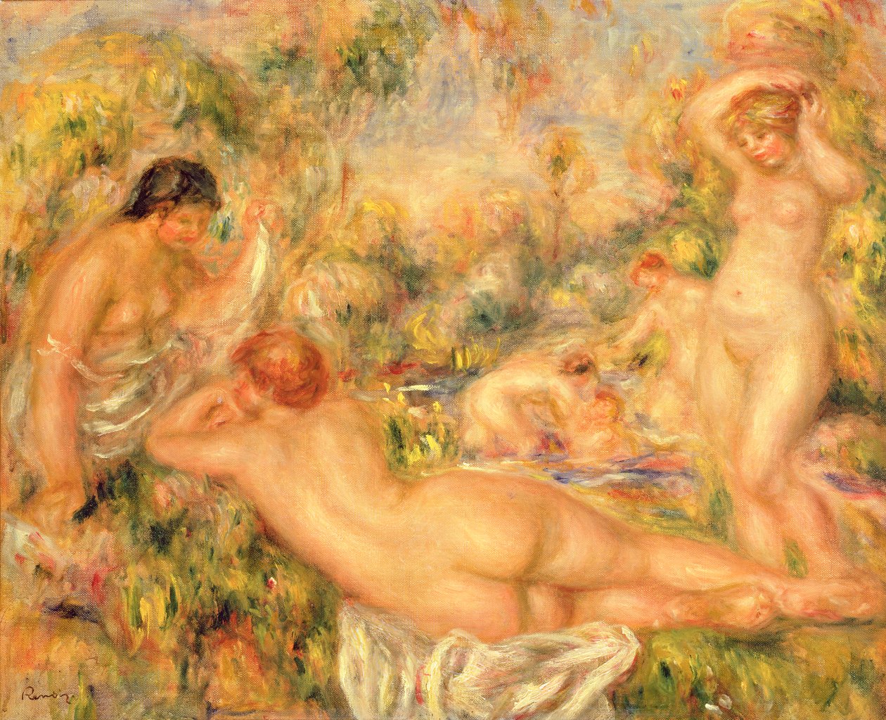 Grupo de Bañistas, 1918 de Pierre Auguste Renoir