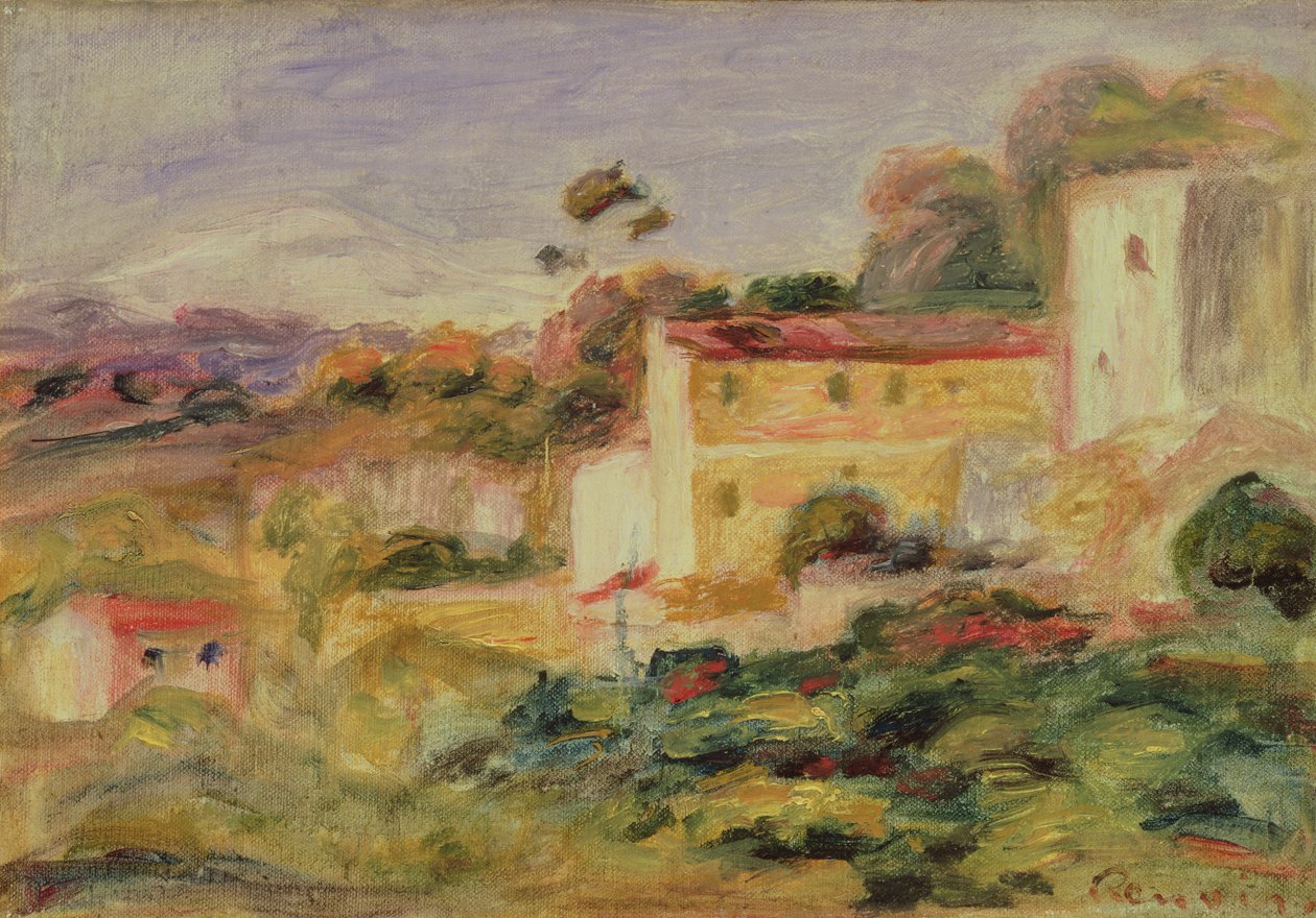 Paisaje con casas de Pierre-Auguste Renoir