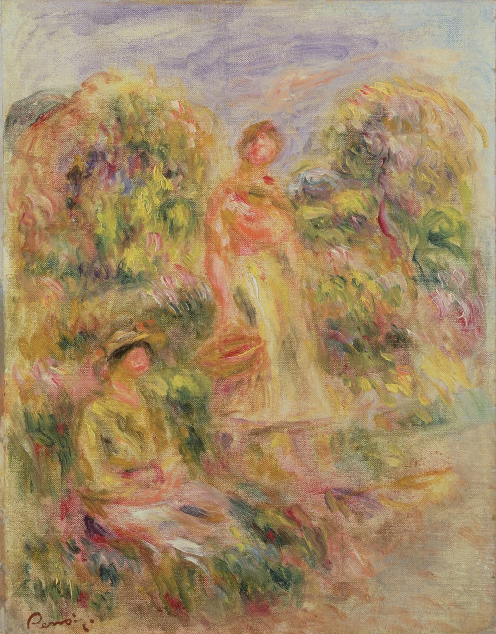 Paisaje con dos mujeres de Pierre-Auguste Renoir