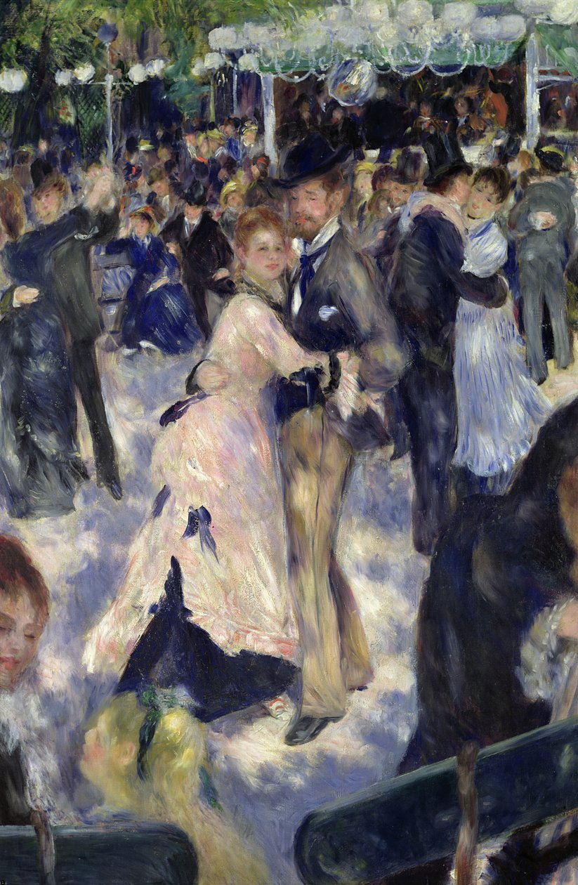 Le Moulin de la Galette, (detalle) de los bailarines, 1876 de Pierre Auguste Renoir