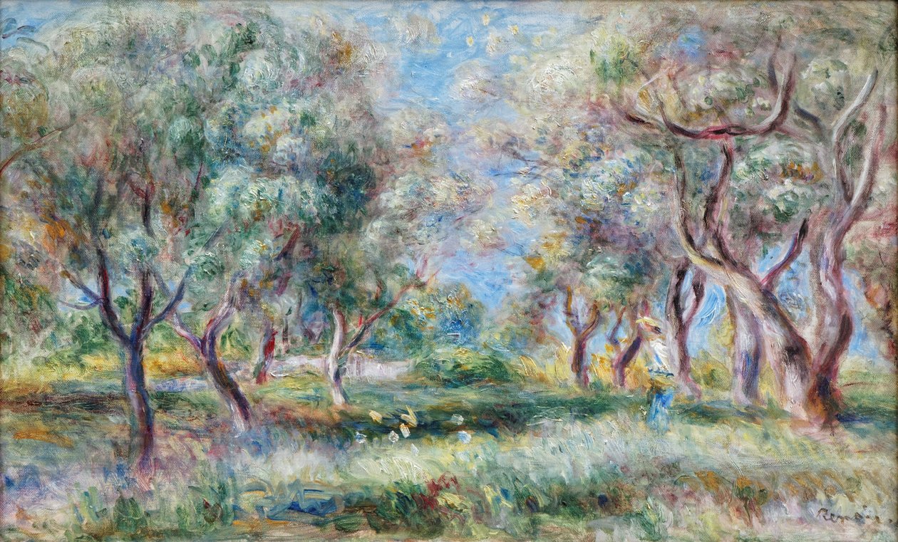 Los olivos de Cagnes de Pierre Auguste Renoir