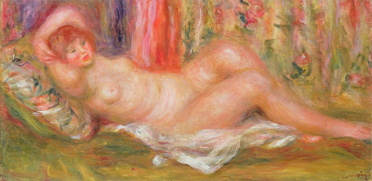 Desnudo en el sofá, 1905-6 de Pierre Auguste Renoir