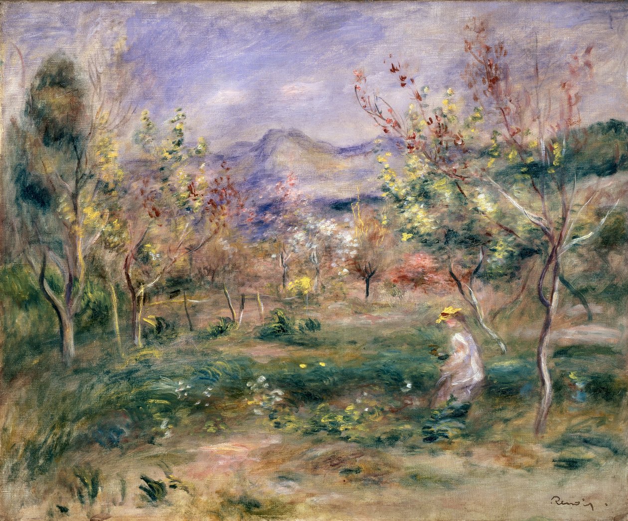 Huerto en Primavera de Pierre Auguste Renoir