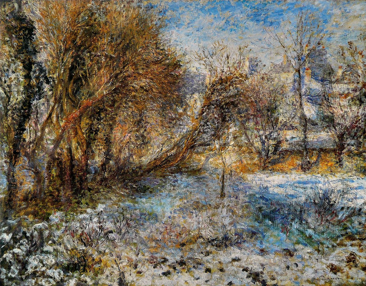 Paisaje nevado de Pierre Auguste Renoir