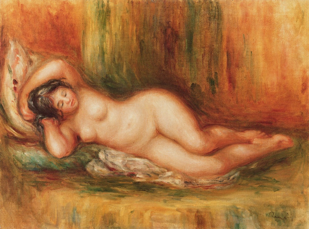 Bañista reclinada de Pierre Auguste Renoir