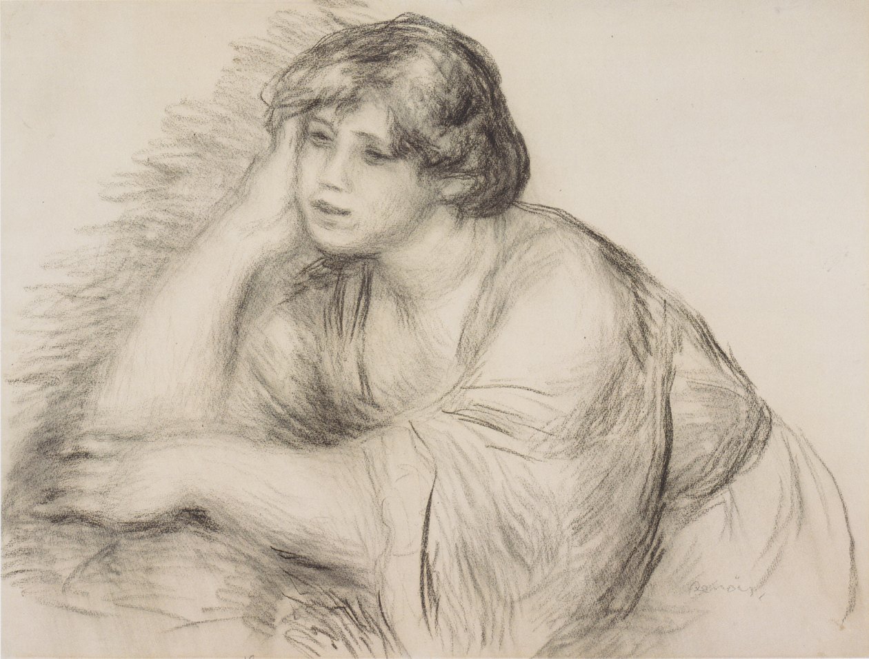 Niña sentada de Pierre Auguste Renoir