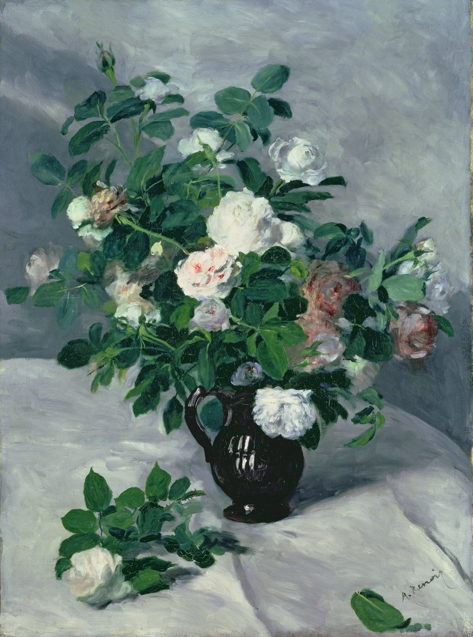 Naturaleza muerta con rosas de Pierre Auguste Renoir