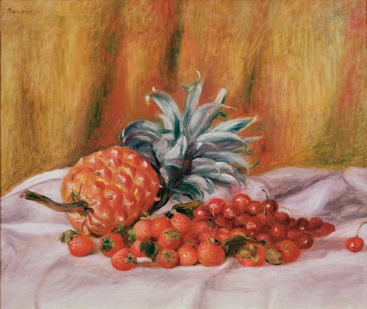Fresas y piña, c.1895 de Pierre Auguste Renoir