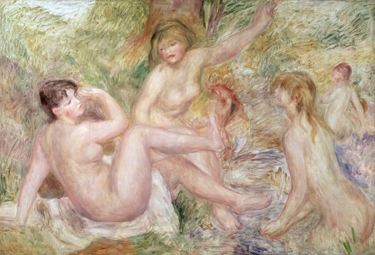 Estudio para Las Grandes Bañistas, 1885-1901 de Pierre Auguste Renoir