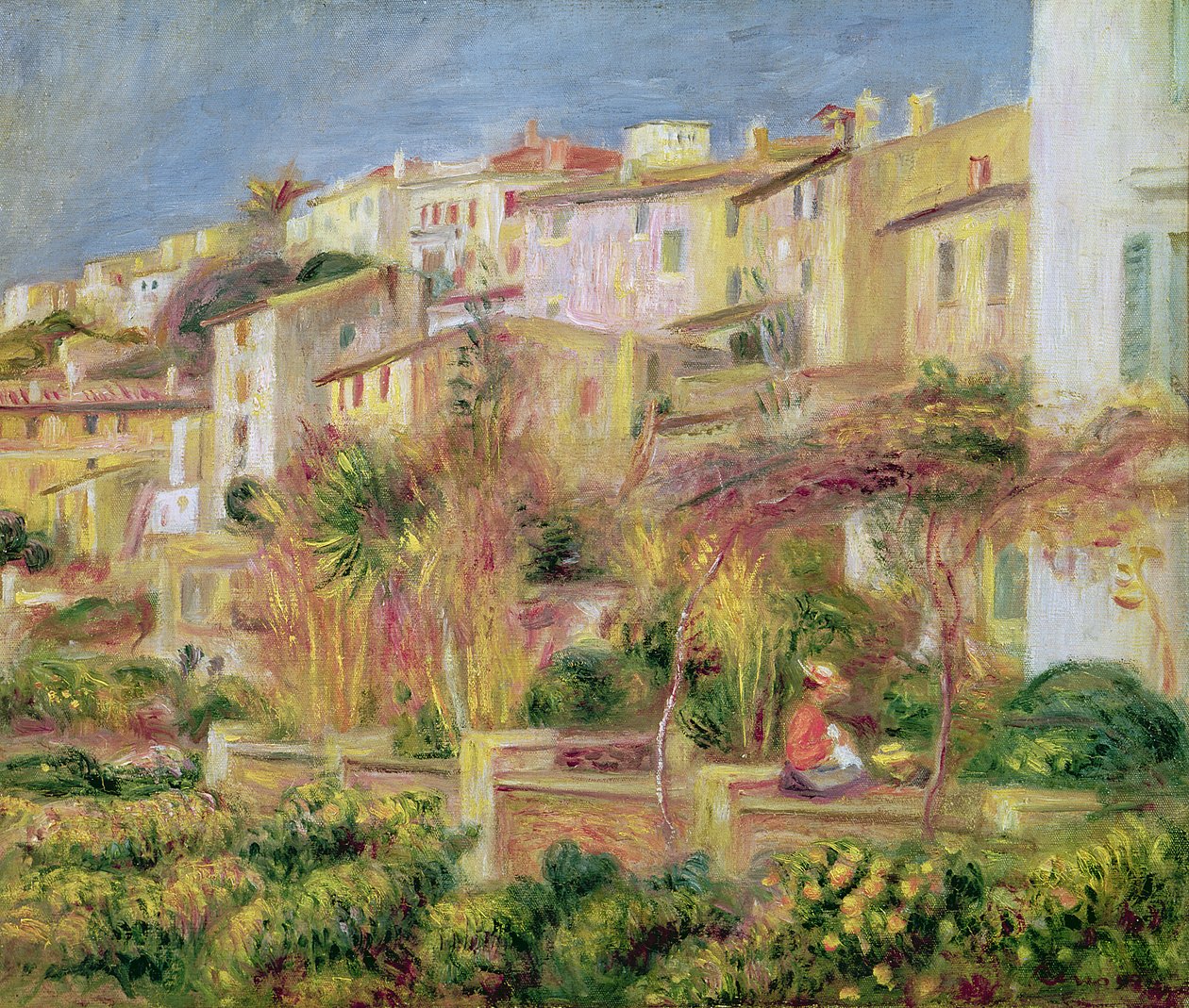 Terraza en Cagnes, 1905 de Pierre Auguste Renoir