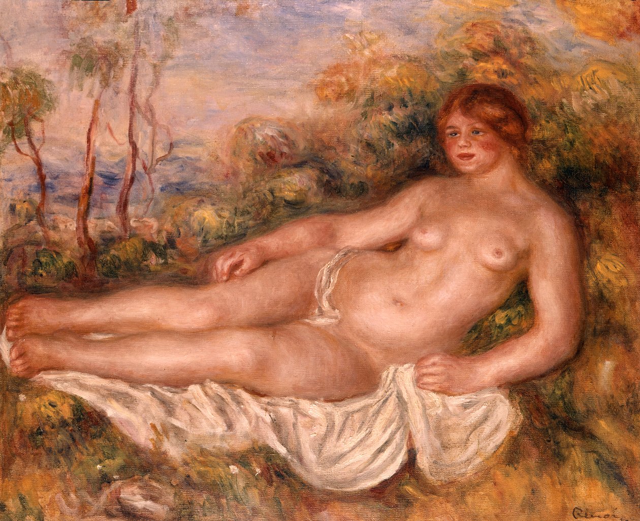 La bañista reclinada (La Baigneuse Couchée) 1906 de Pierre Auguste Renoir