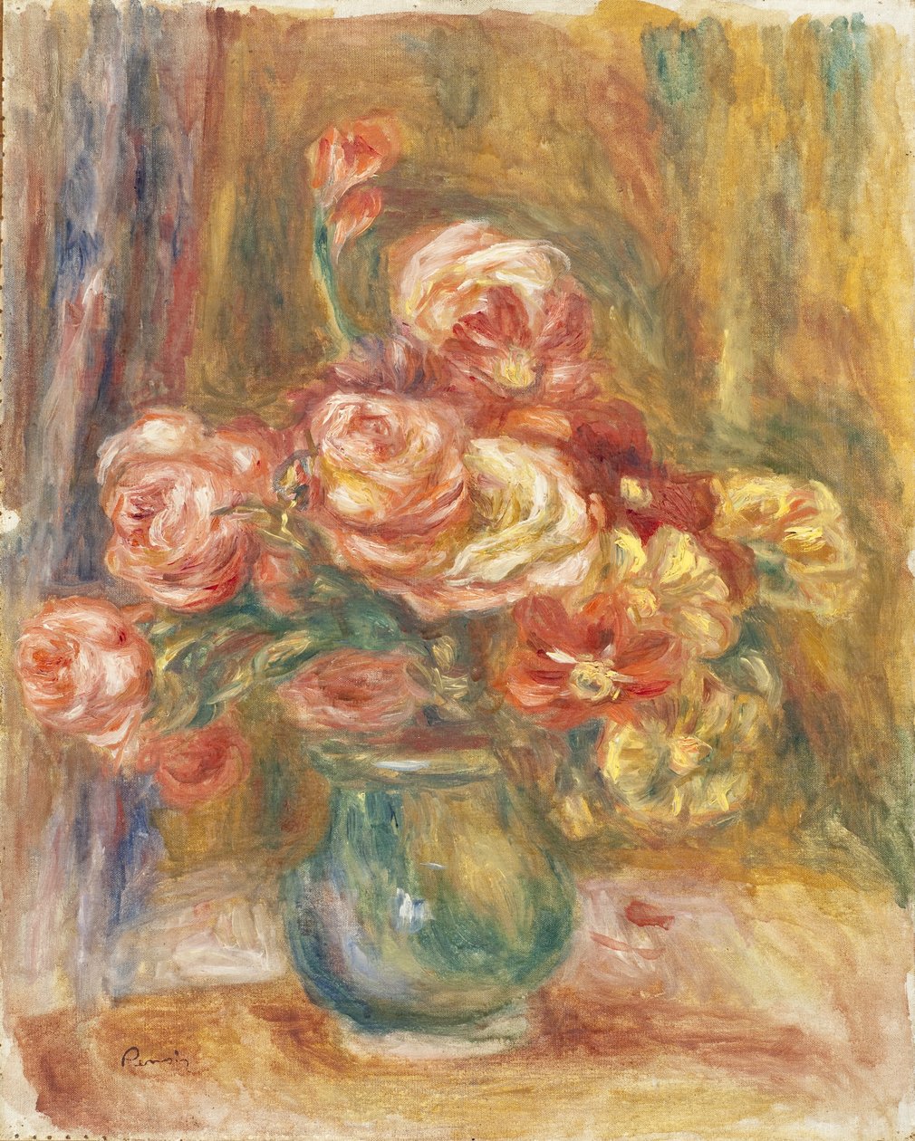 Jarrón de Rosas, 1890-1900 de Pierre Auguste Renoir