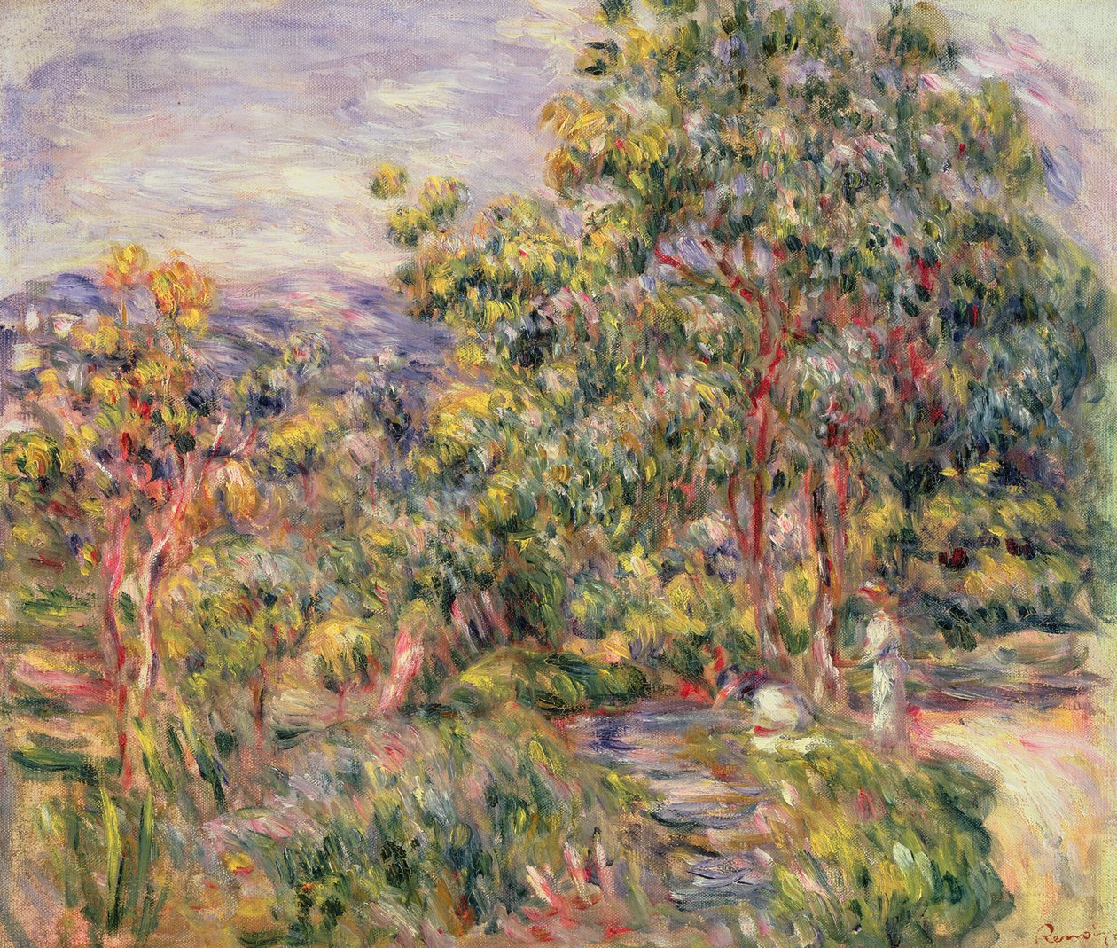 Vista de Cagnes, c.1900 de Pierre Auguste Renoir