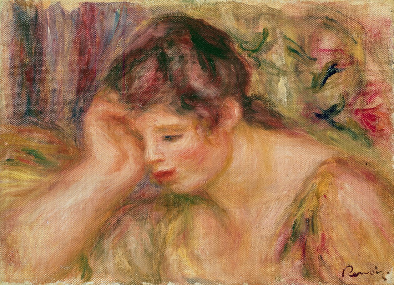 Mujer inclinada, c.1917 de Pierre Auguste Renoir