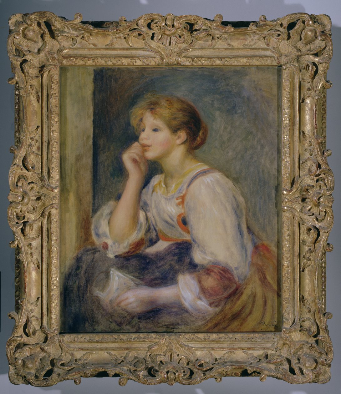Mujer con una carta, c.1890 de Pierre Auguste Renoir