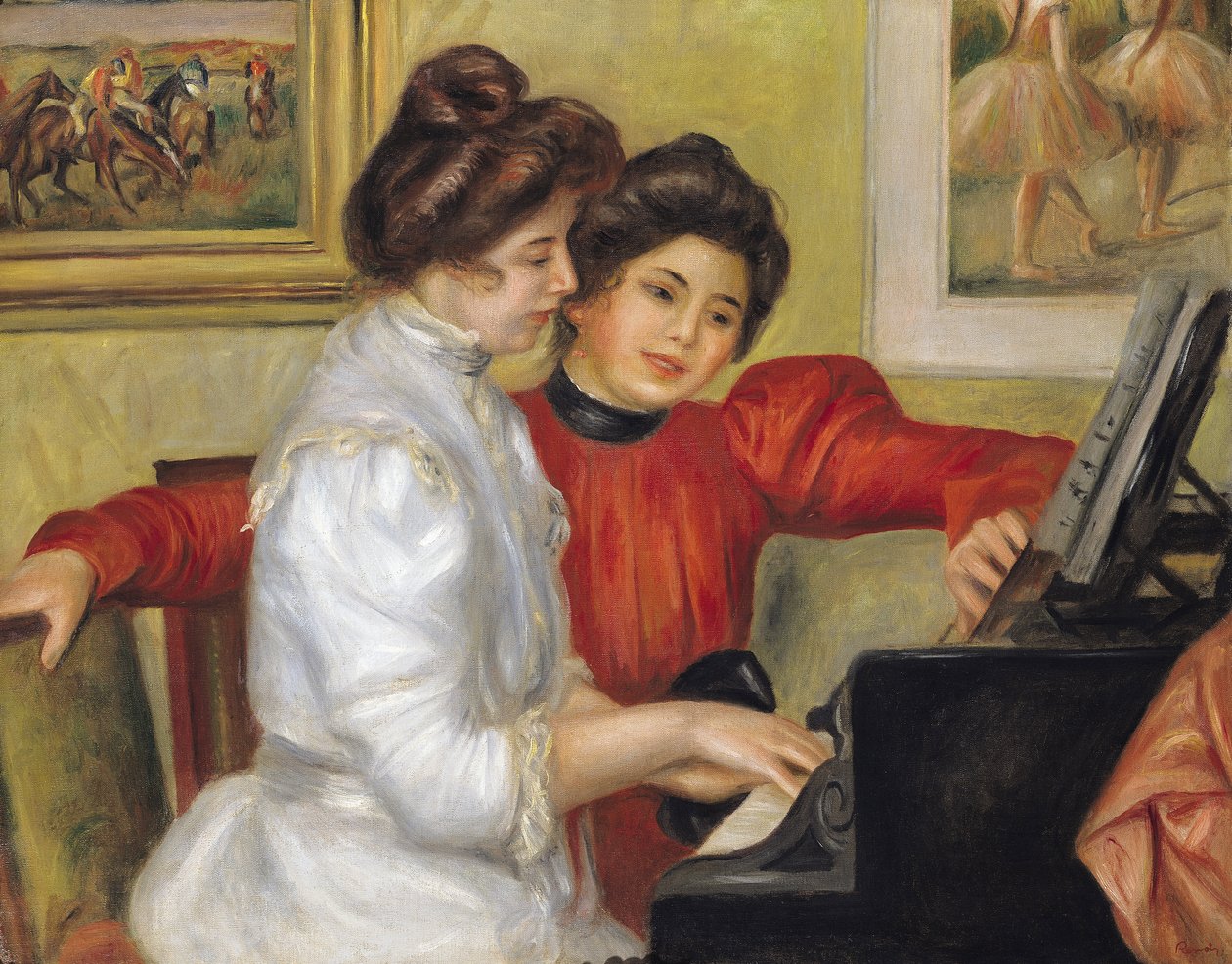 Yvonne y Christine Lerolle al piano, 1897 de Pierre Auguste Renoir