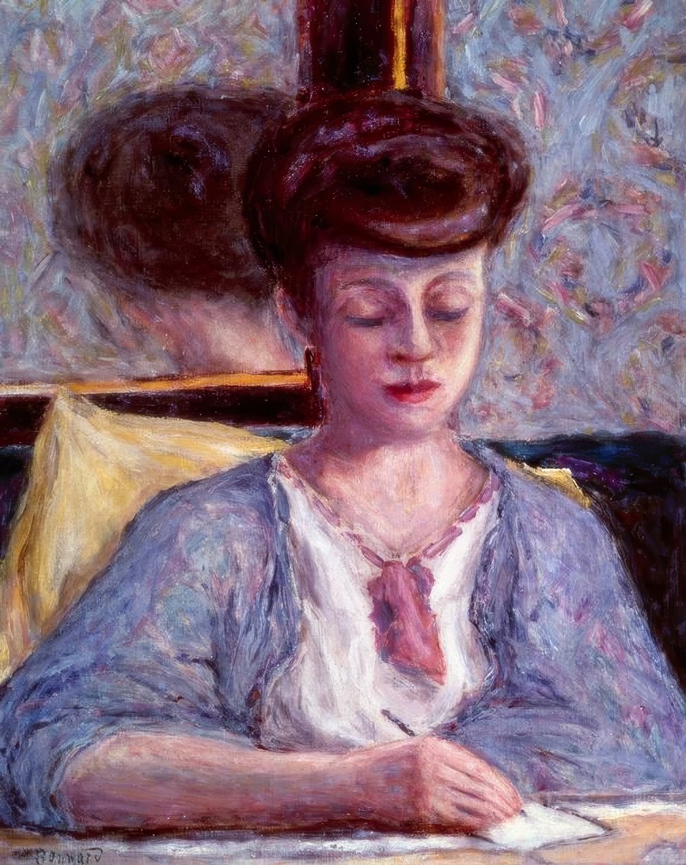 Misia Godebska escribiendo de Pierre Bonnard