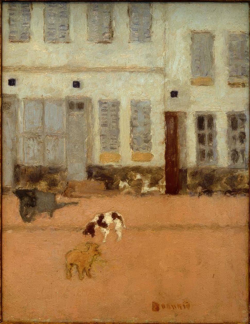 Calle en Eragny-sur-Oise (Los perros de Eragny) de Pierre Bonnard