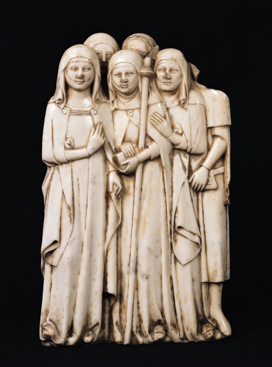 Alinorda, hermana del Papa Clemente VI (1291-1352) y sus hijos, de la Tumba de Clemente VI, La Chaise-Dieu de Pierre Boye