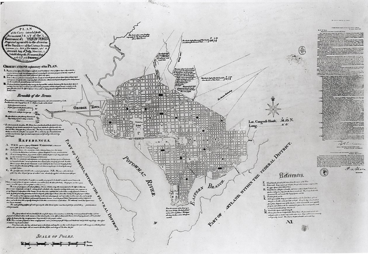 Plano de Washington D.C., publicado en 