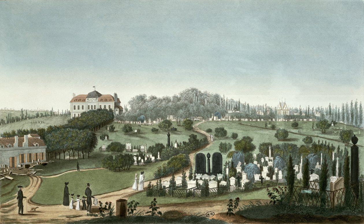 Vista del cementerio de Père Lachaise desde la entrada de Pierre Courvoisier