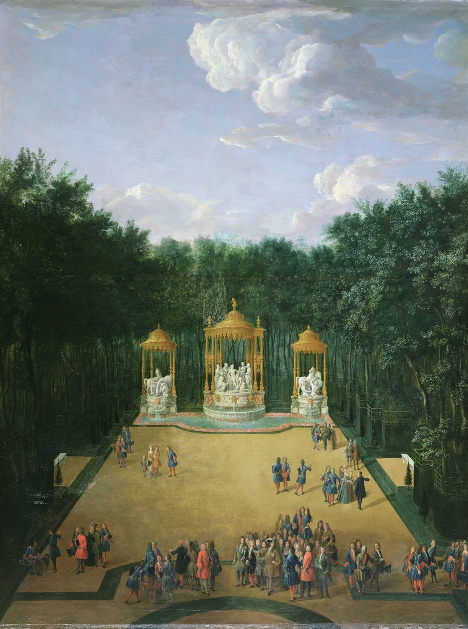 Los bosques de los baños de Apolo en los jardines de Versalles, 1713 de Pierre Denis Martin