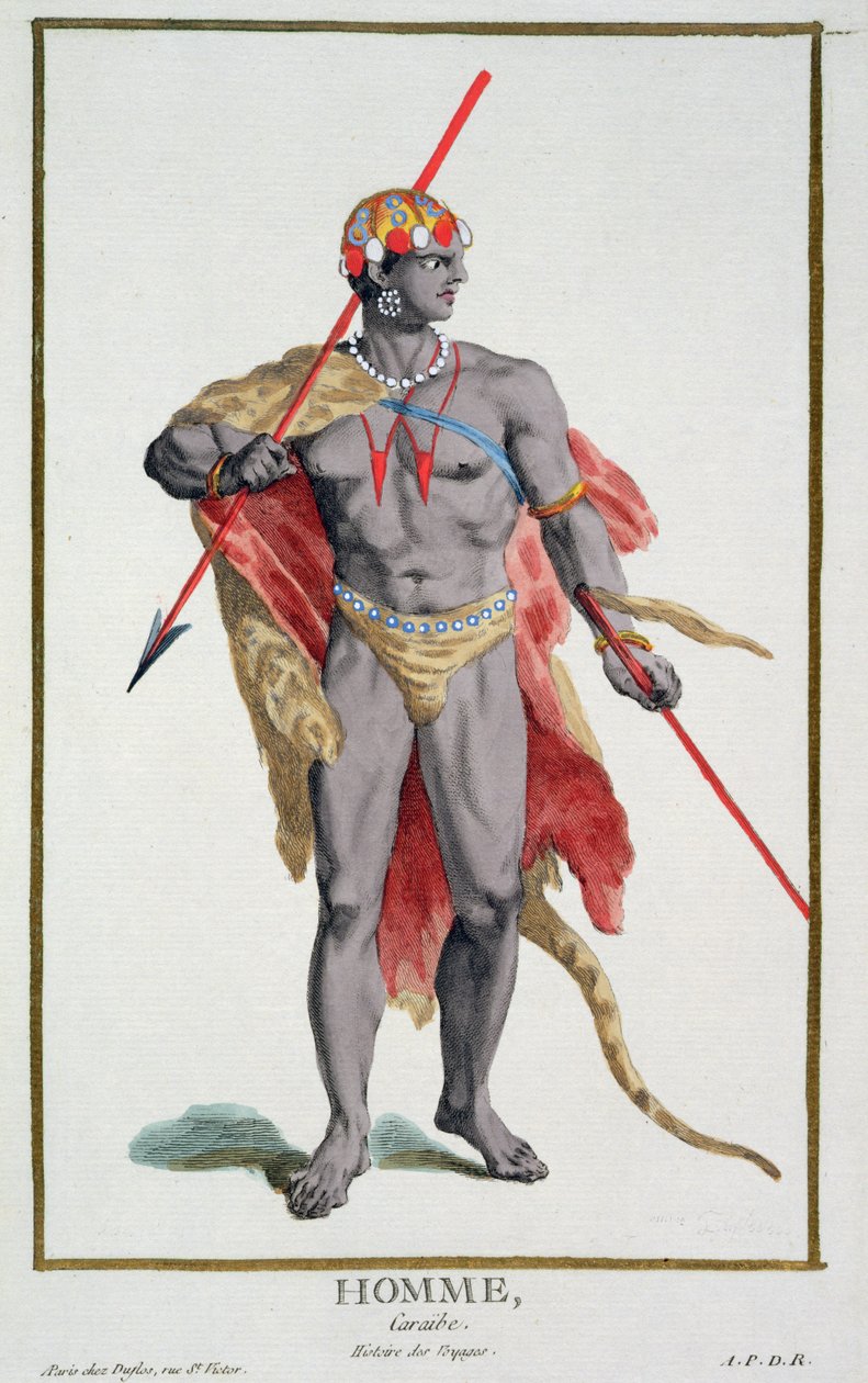 Un hombre del Caribe, 1780 de Pierre Duflos