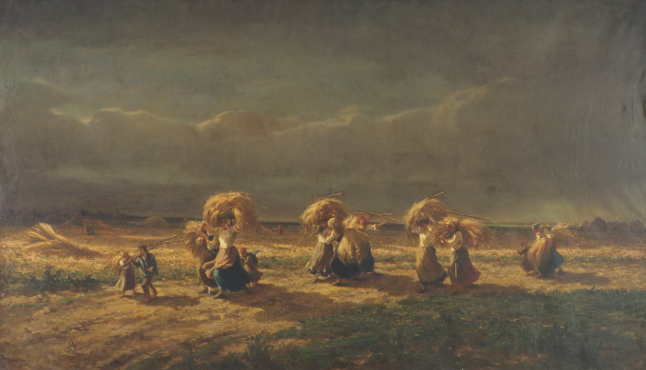 Espigadores en Chambaudoin, 1857 de Pierre Edmond Alexandre Hedouin