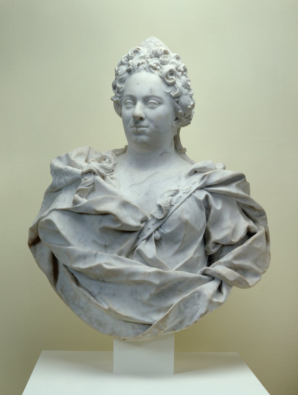 Busto de la condesa Maria Amalia, 1714 (mármol de Carrara) de Pierre Etienne Monnot
