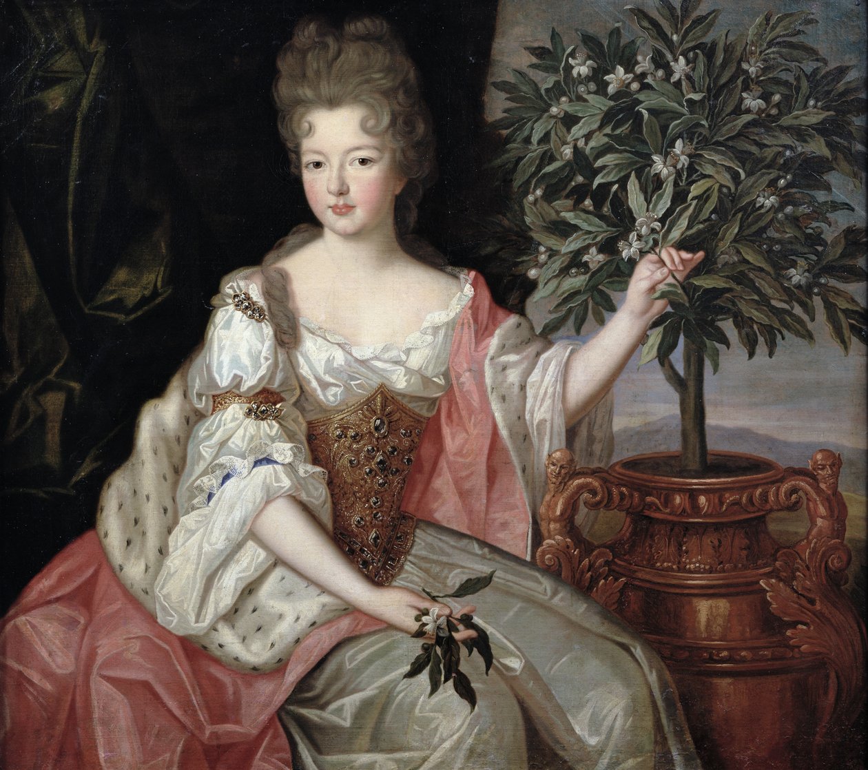 Retrato de Françoise Marie de Bourbon, Duquesa de Orleans de Pierre Gobert