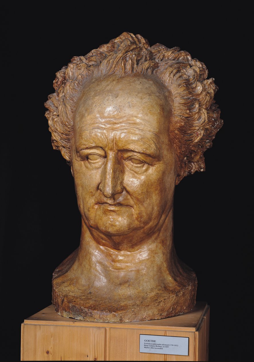 Busto de Johann Wolfgang von Goethe (1749-1832), 1831 (yeso) de Pierre Jean David d