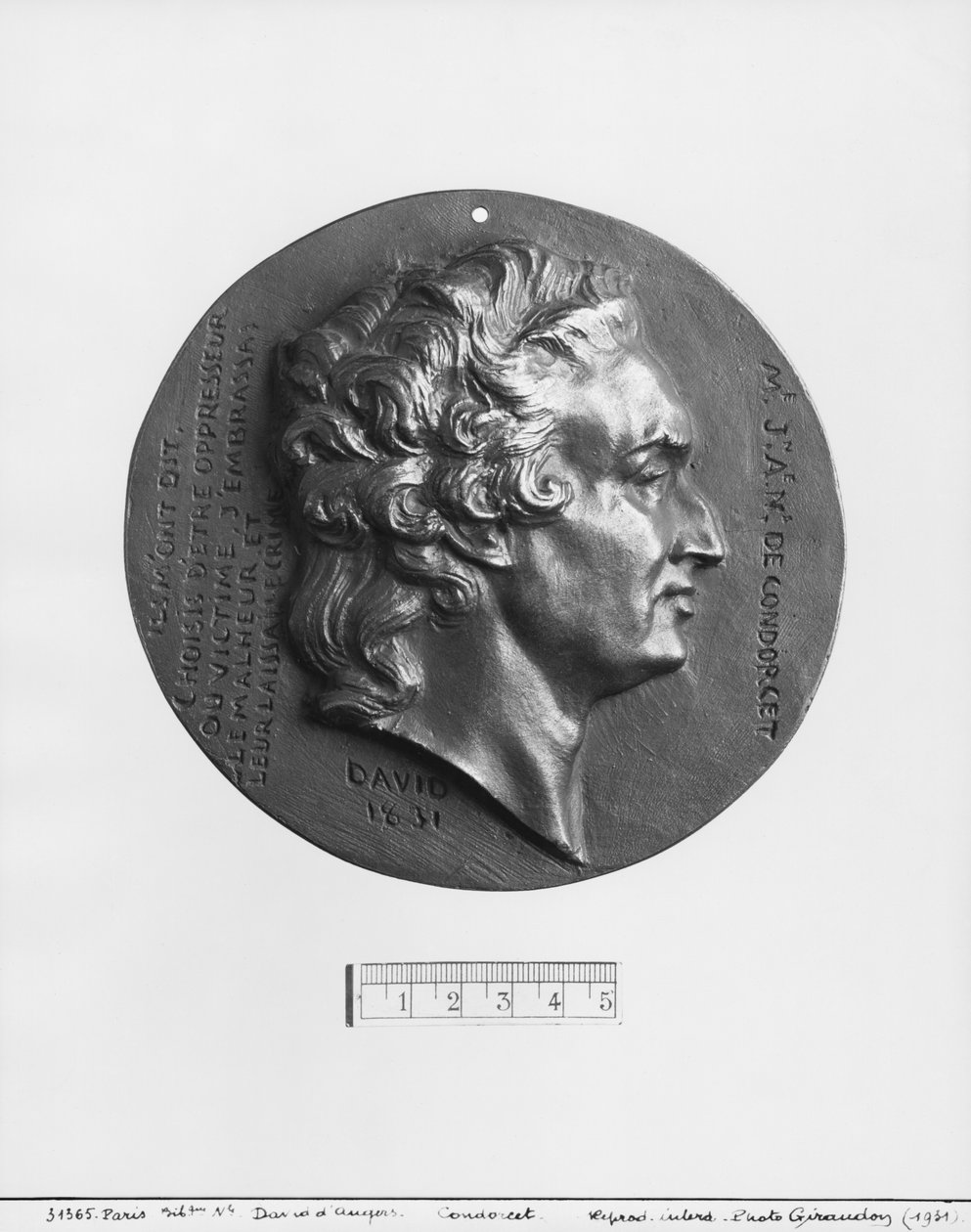 Marie Jean Antoine Nicolas Caritat, marqués de Condorcet, 1831 de Pierre Jean David d
