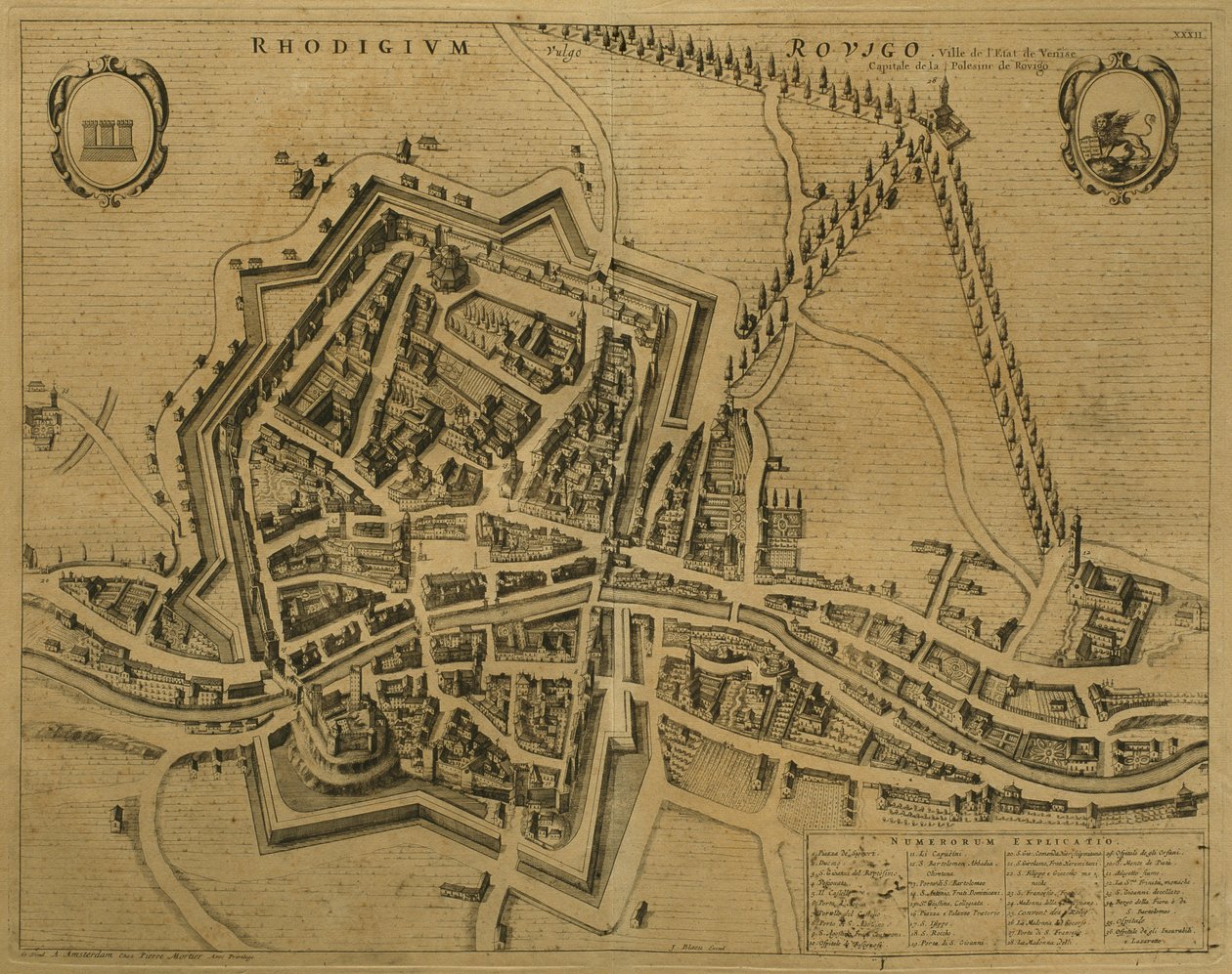 Mapa de Rovigo, de 