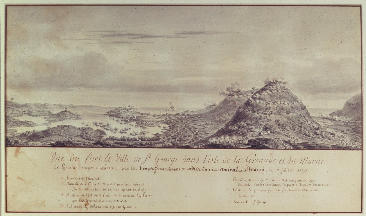 La captura francesa de Granada, 1779 de Pierre Ozanne
