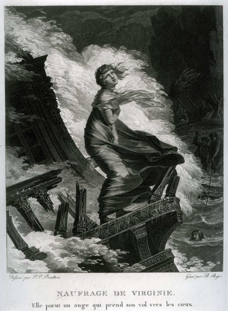 Naufragio de Virginie, ilustración para 