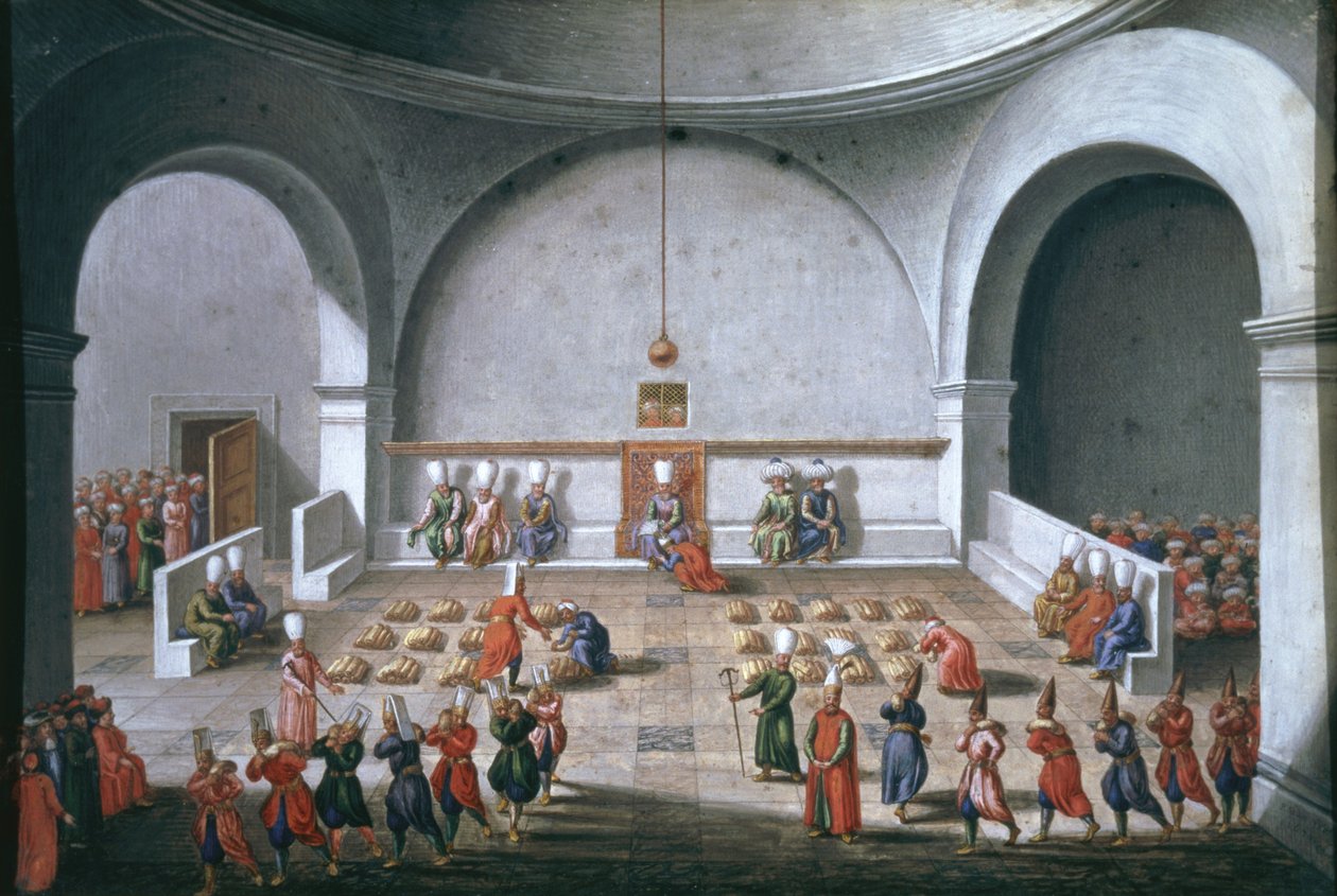 Misión de Jan Gninski a Estambul, Ceremonia de Pago a los Soldados, 1679 de Pierre Paul Sevin