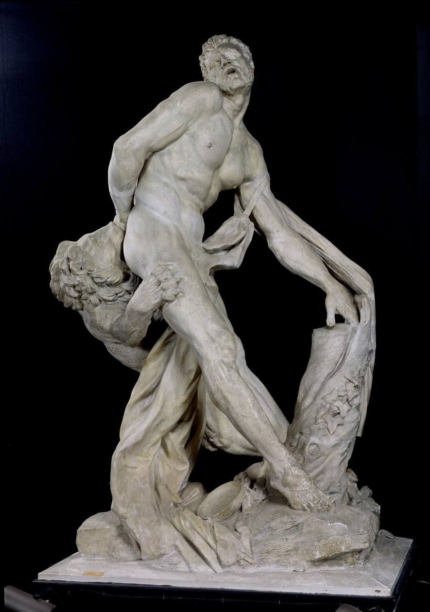 Milo de Croton atacado por un león (detalle) de Pierre Puget
