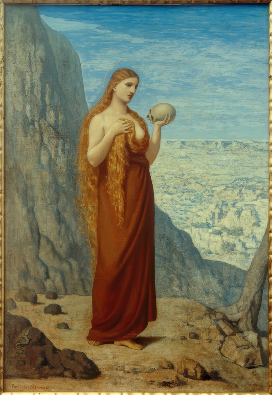 Santa María Magdalena en el desierto de Pierre Puvis de Chavannes