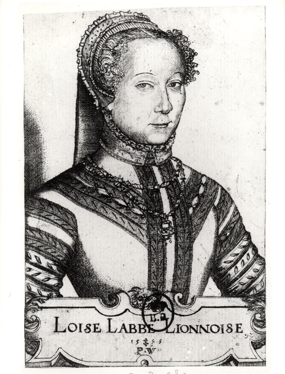 Louise Labé (c.1524-66) La Bella Cordiere, 1555 de Pierre Woeiriot de Bouzey