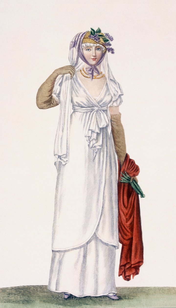 Vestido de paseo de estilo suave para dama, 1805 de Pierre de La Mesangere