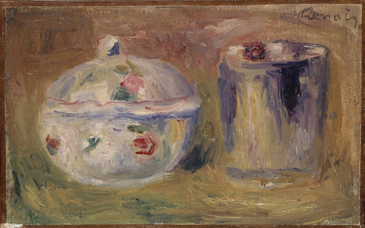 Azucarero y Vaso de Pierre Auguste Renoir
