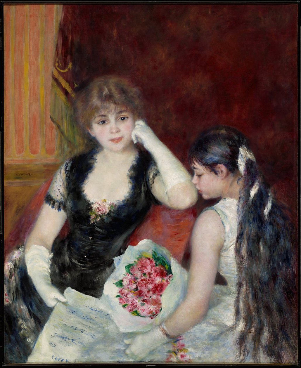 Un palco en el teatro (en el concierto) de Pierre-Auguste Renoir