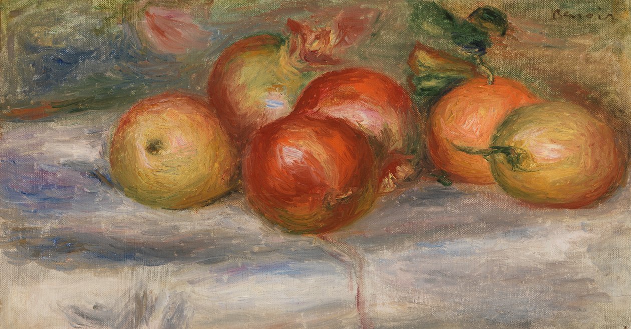 manzanas, naranja y limón de Pierre-Auguste Renoir