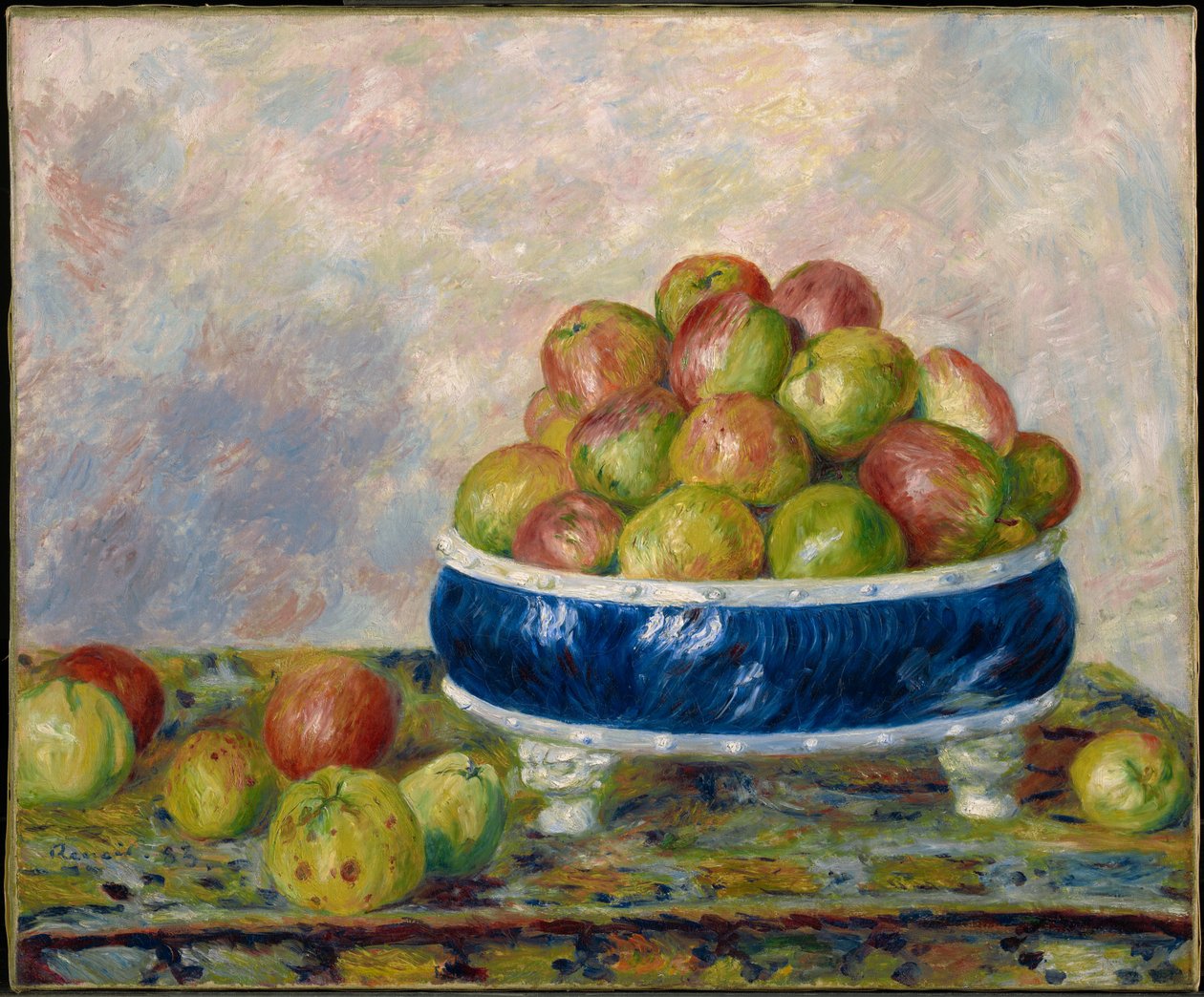 Manzanas en un plato de Pierre-Auguste Renoir