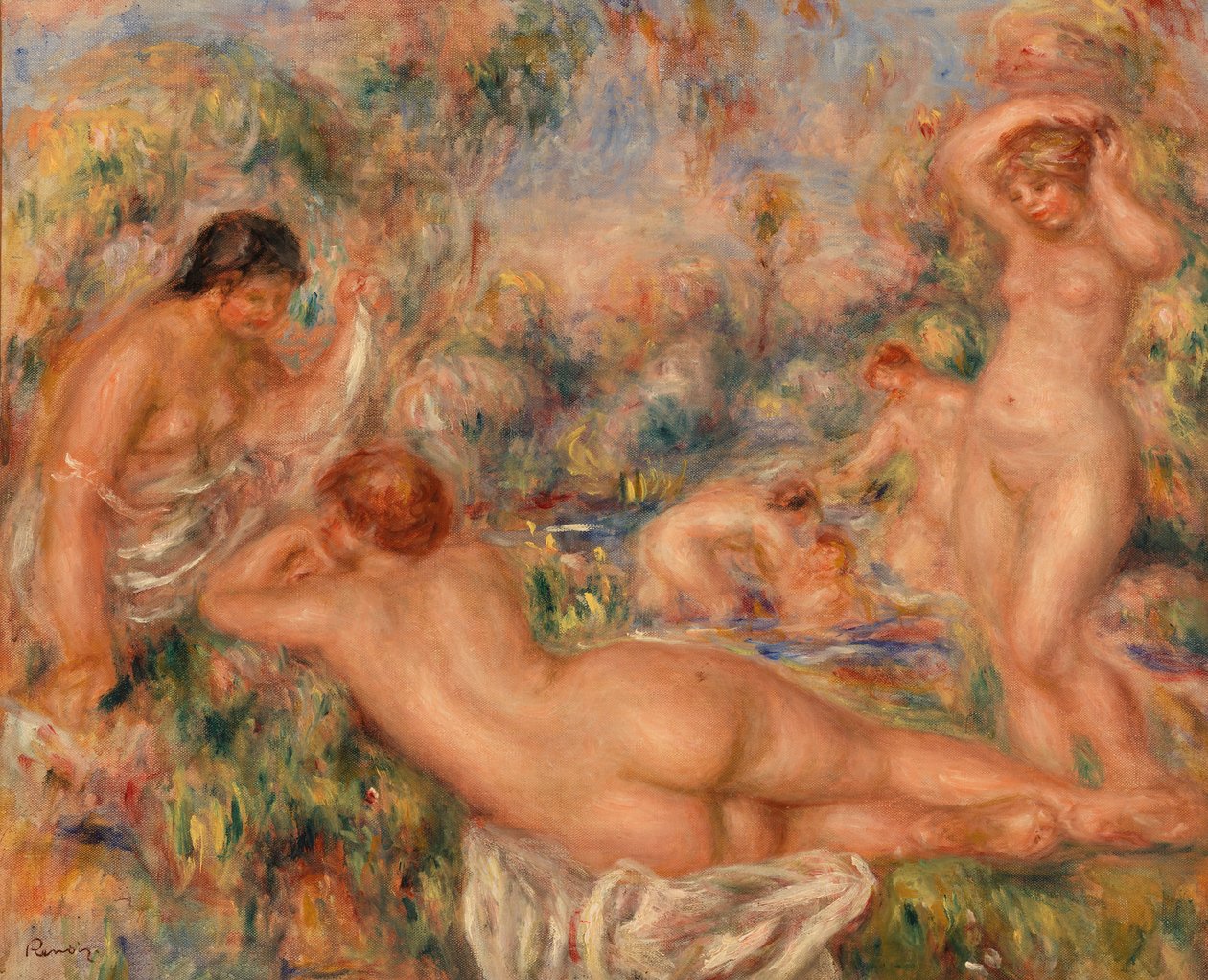 bañistas de Pierre-Auguste Renoir