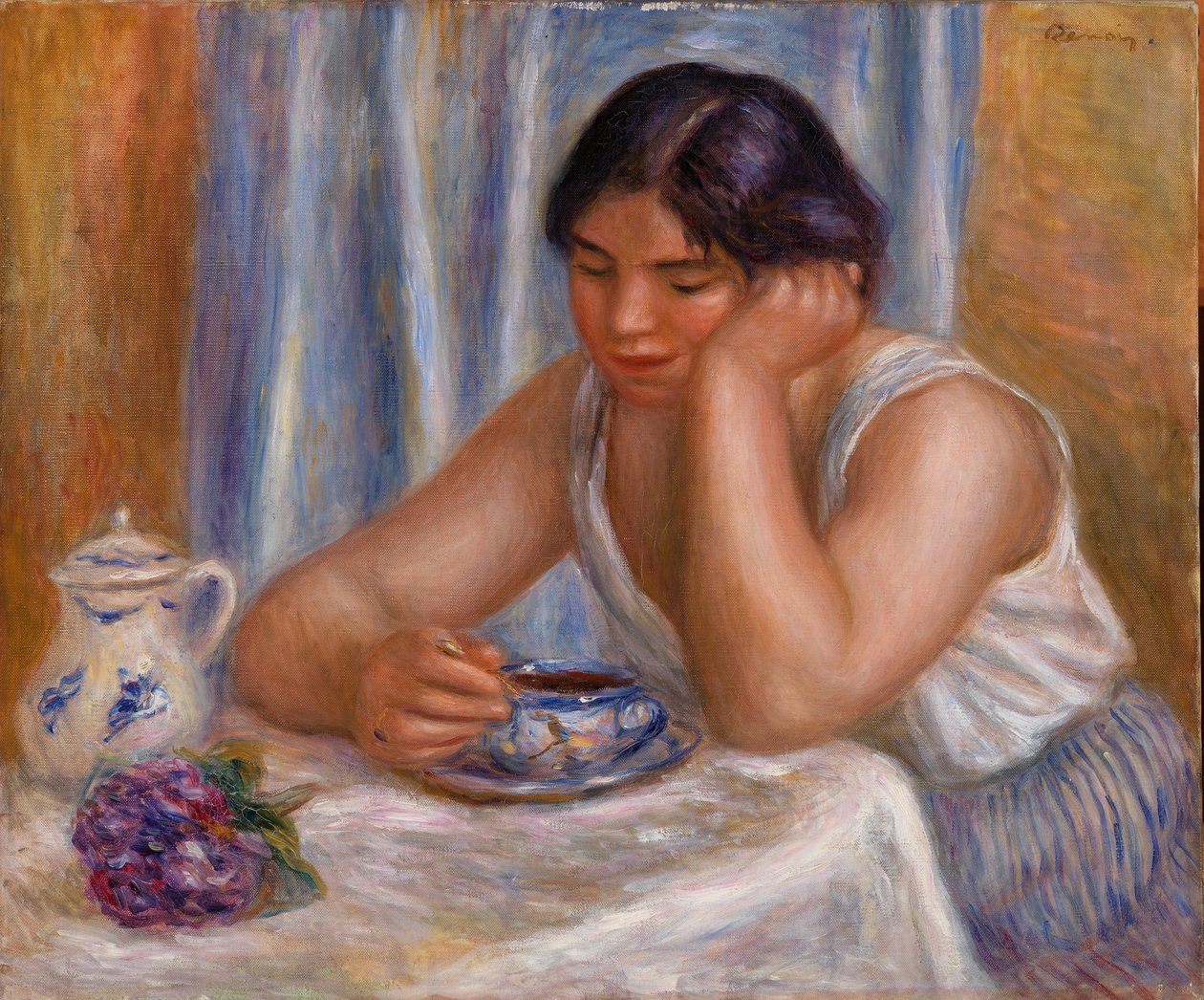 Taza de Chocolate (Mujer tomando chocolate) de Pierre-Auguste Renoir