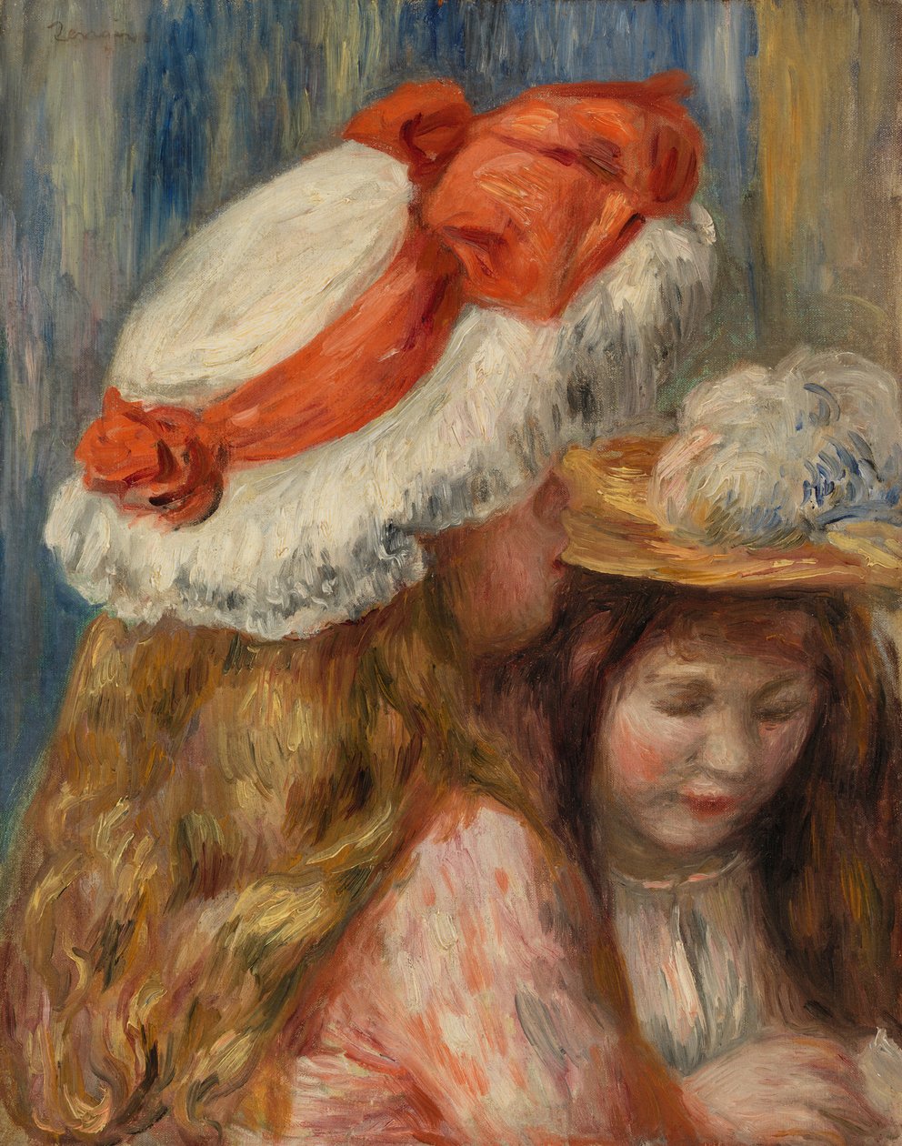 Chicas con sombreros de Pierre-Auguste Renoir