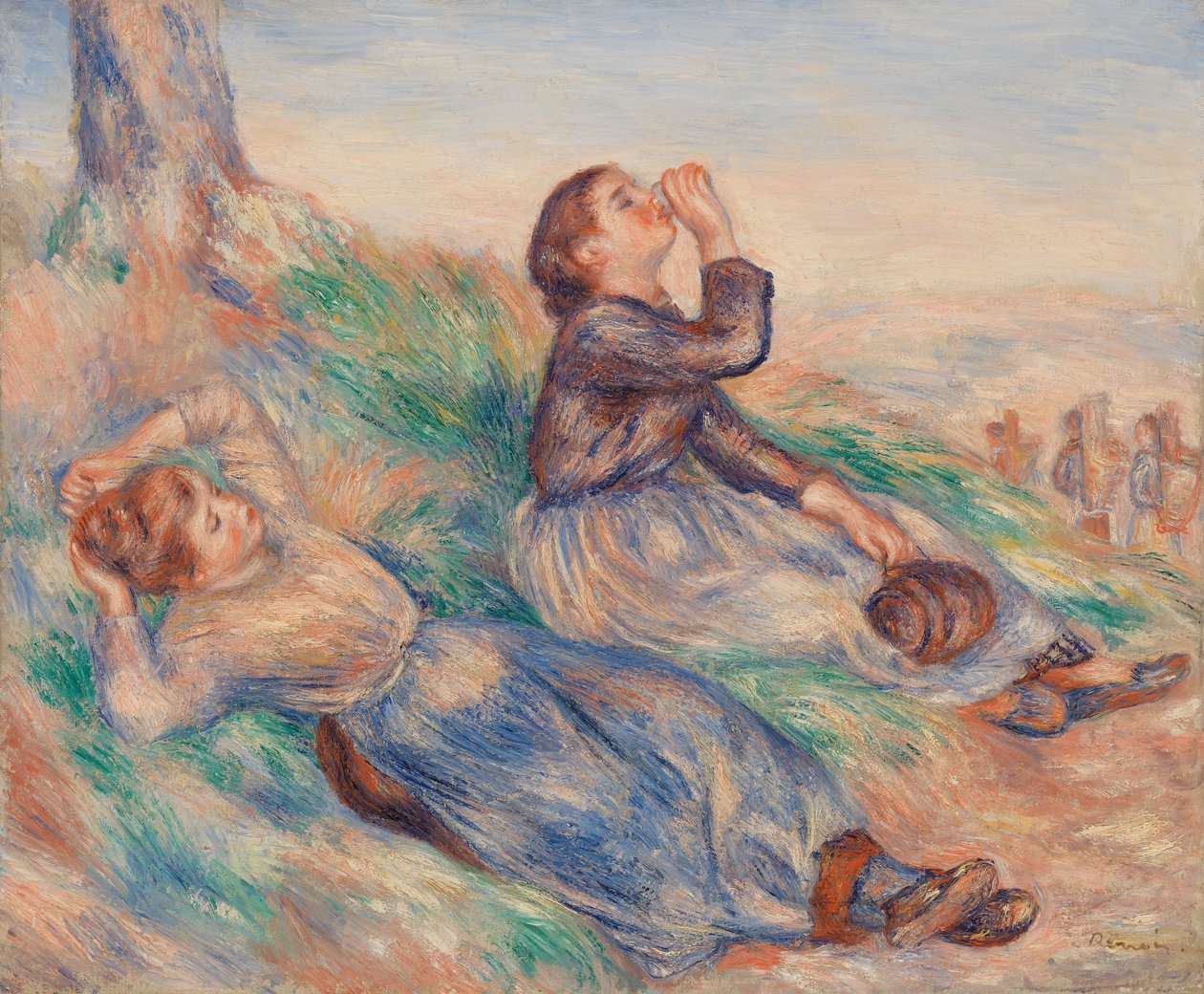Recolectores de uvas (vendangeuses) de Pierre-Auguste Renoir
